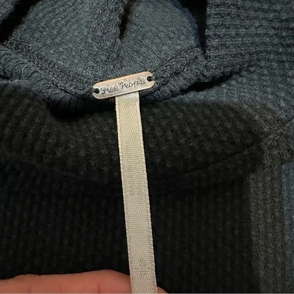 Free People Black Long Sleeve Switch it up Thermal Top Colorful Stripe Small - Picture 8 of 13